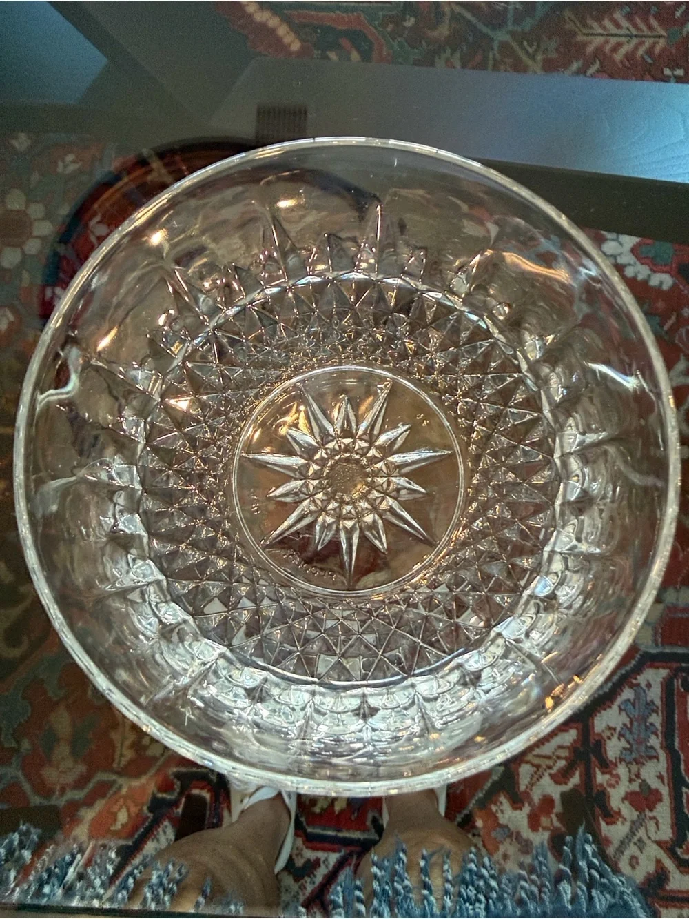Vintage Arcoroc USA Clear Glass Small Sunburst Bowls - Set of 8.  5” diameter.